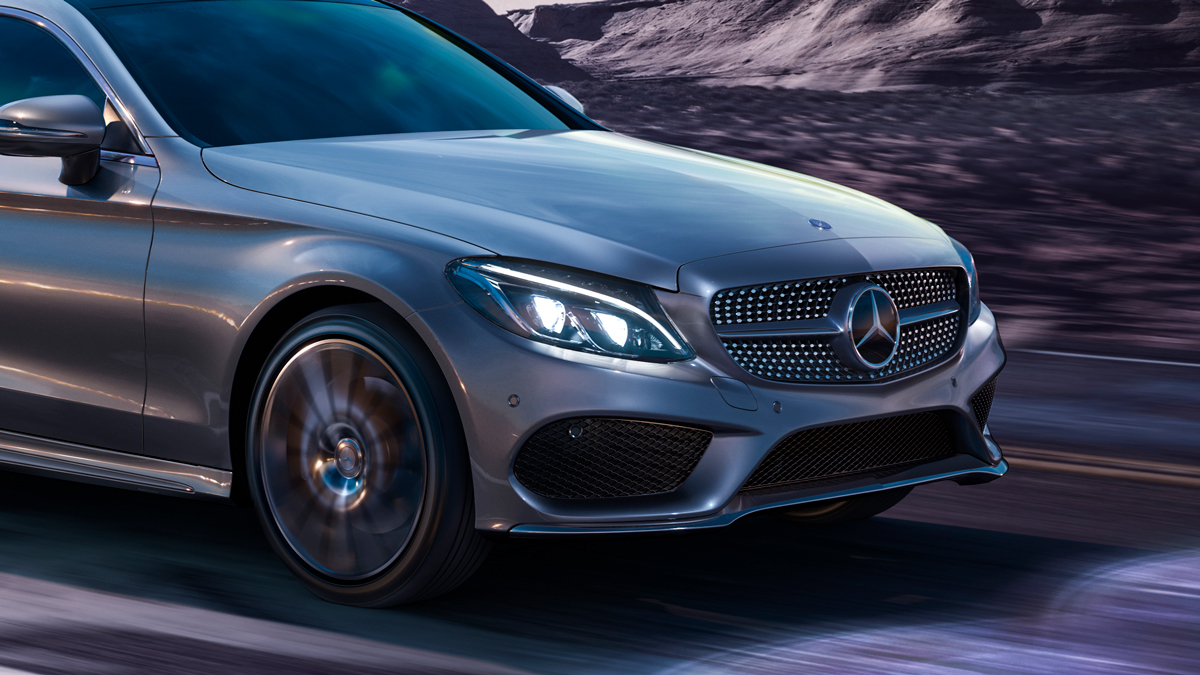 Mercedes Benz mercedes retouch retouching  3dsmax corona vray photoshop CClass