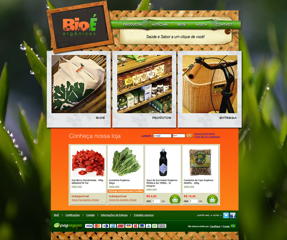 organic bio Brazil Nature colorful health products Food  e-commerce shop Onlineshop webstore