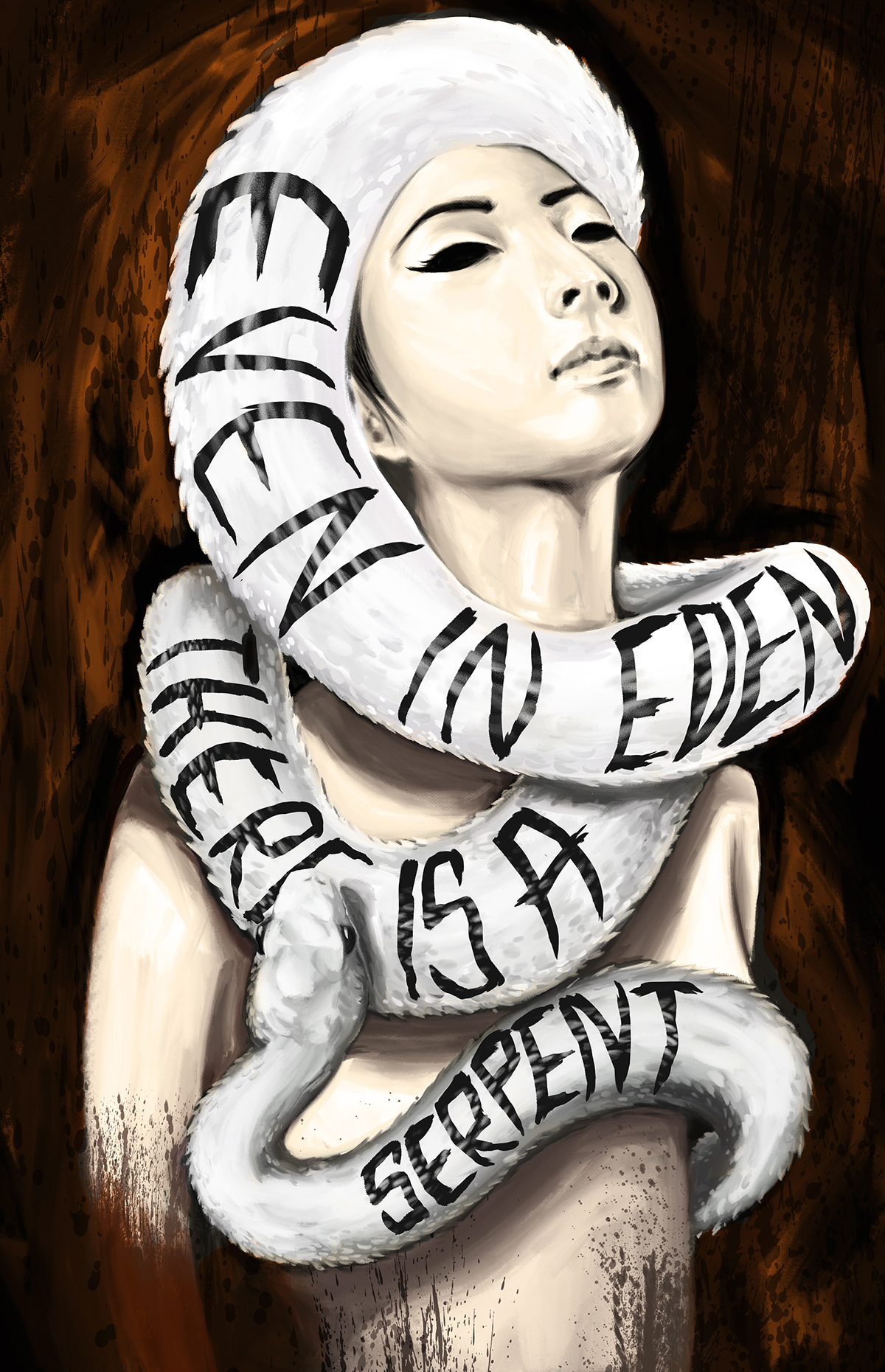 snake poster skull death girl bible