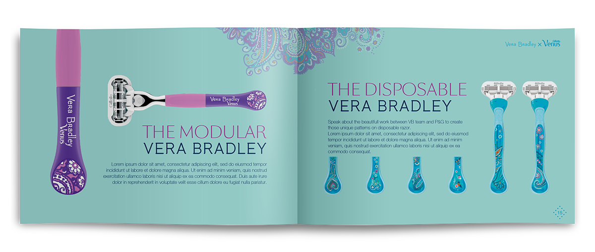 Style Guide guidelines grooming shave care pattern venus Vera Bradley Spring 2019 co-branding