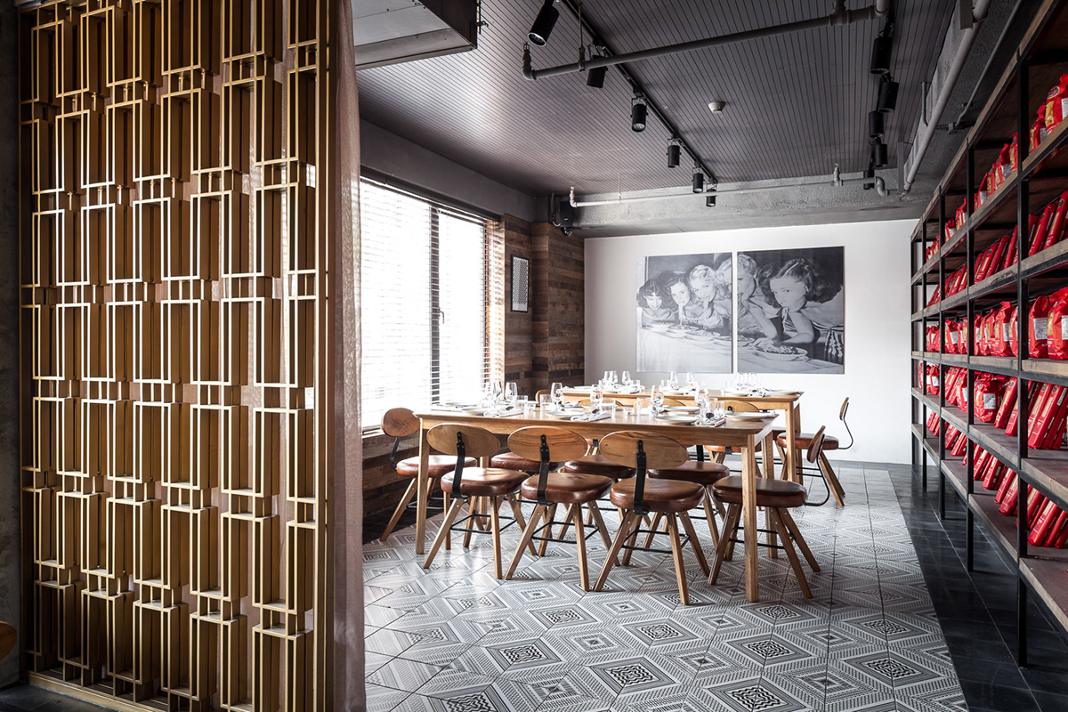 italian shanghai Pasta interior design  restaurant Interior Architecture hcreates hannah churchill design decor