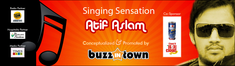 Atif Aslam Live-in Concert posters Hoardings Standees Fliers