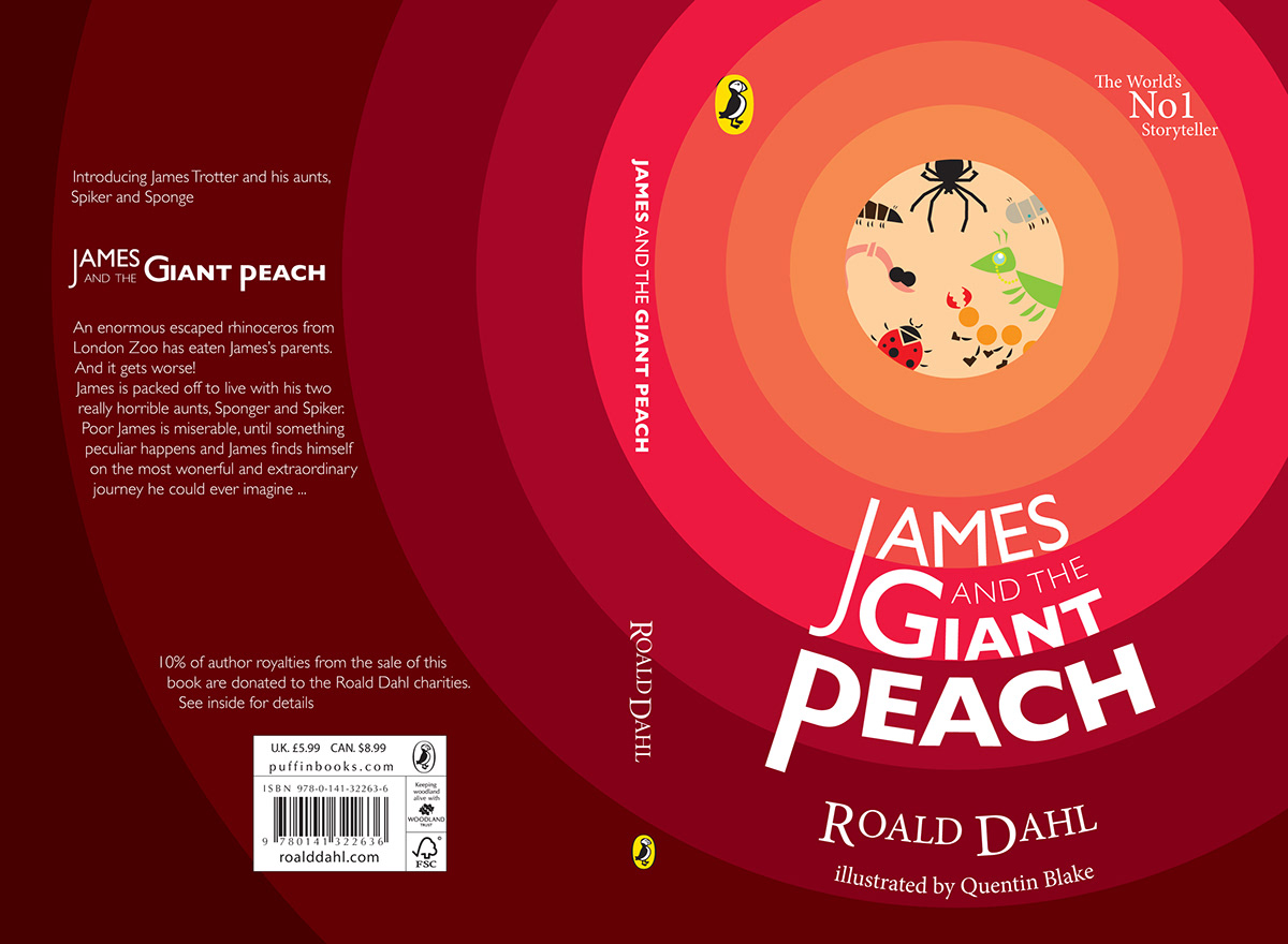 peach james giant and the puffin penguin Competition 2011 children book cover children's Grasshopper bugs ladybird spider bookcover