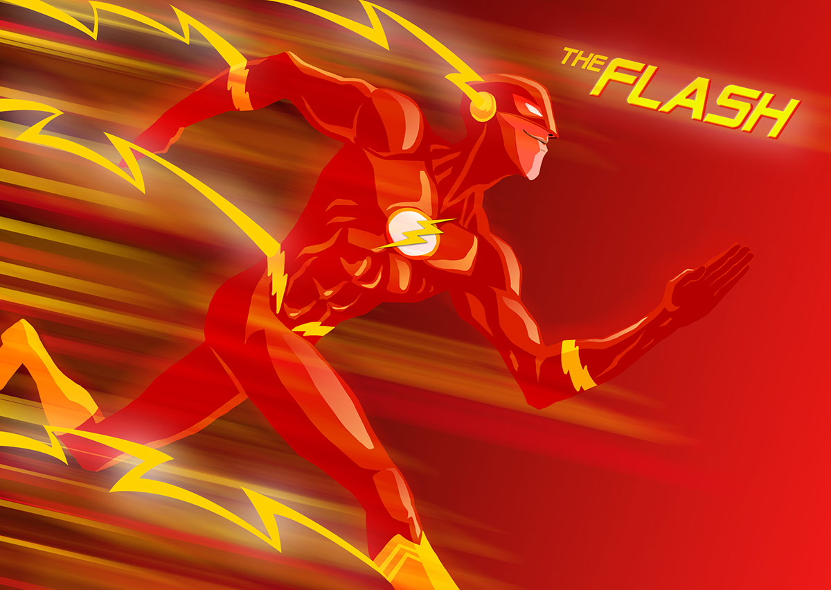 Flash SuperHero Hero light lighting justice league dc series cartoon red color speed speedster batman superman