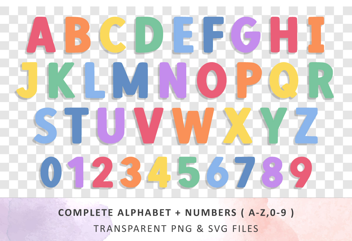 rainbow summer font alphabet design lettering typography   png svg otf