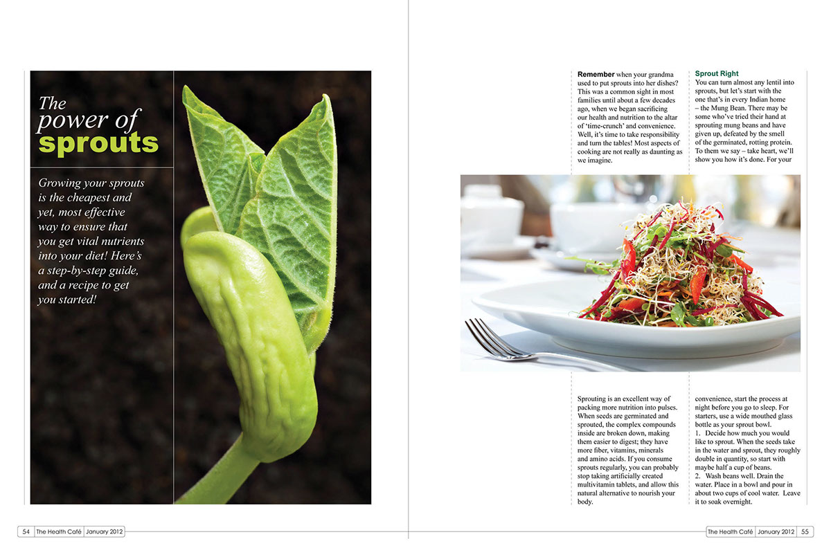 Health Magazine cover design page layout