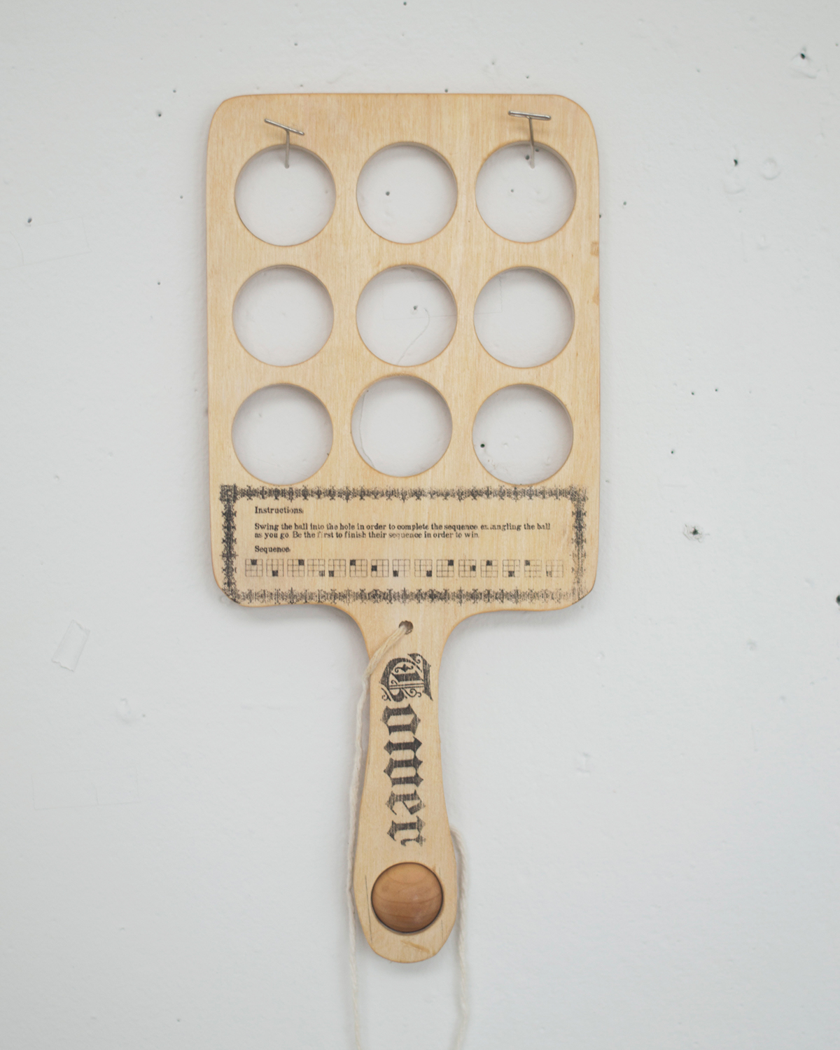 game Paddle vintage woodwork risd