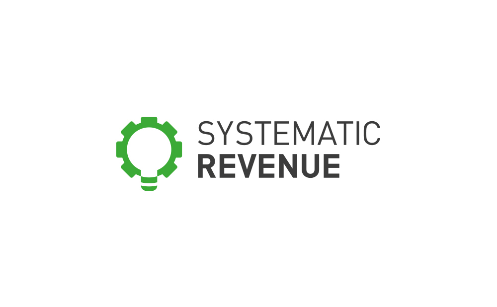 systematic revenue brand  identity simple  clear  clean timeless  white  grey marketing    online  tracking geometric emboss