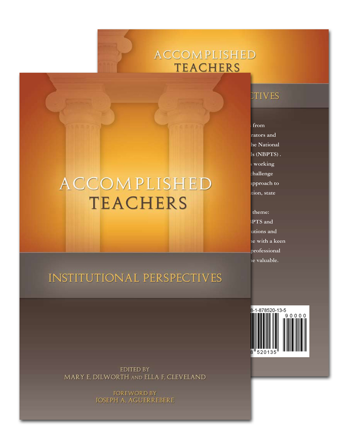 Columns Education publication orange gray book Perfect Binding