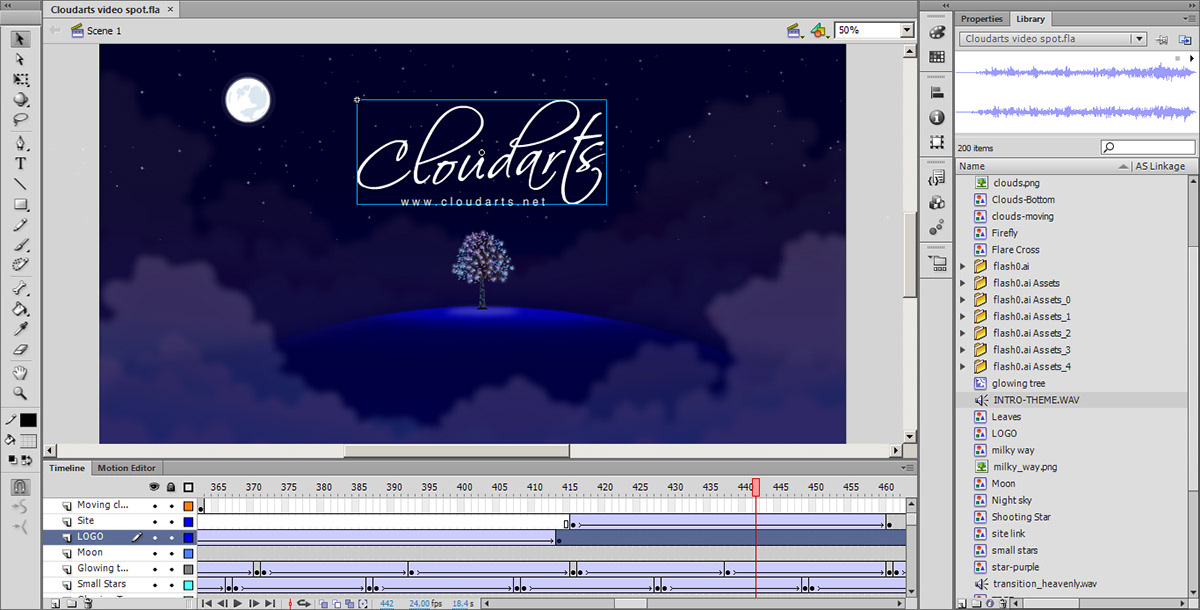 movie cloudarts web clip intro video vectors animation