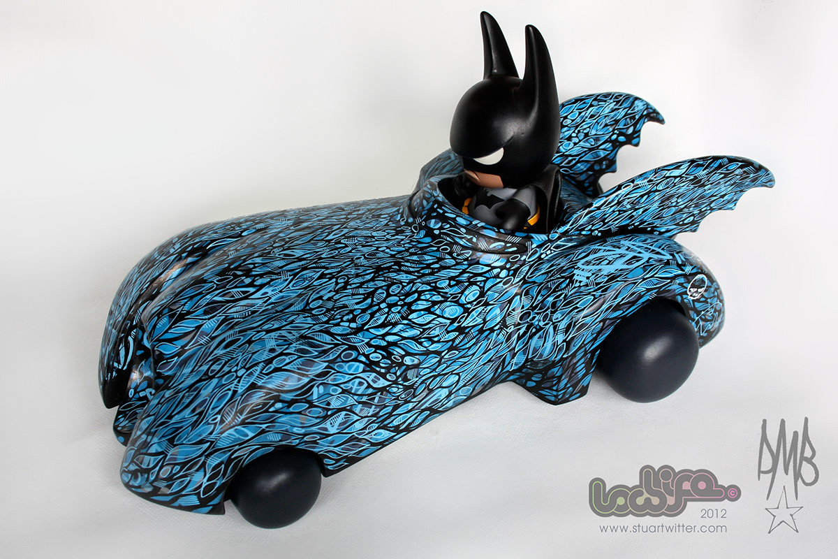Munny mobile Batmobile Custom vinyl toy Kidrobot Munny batman