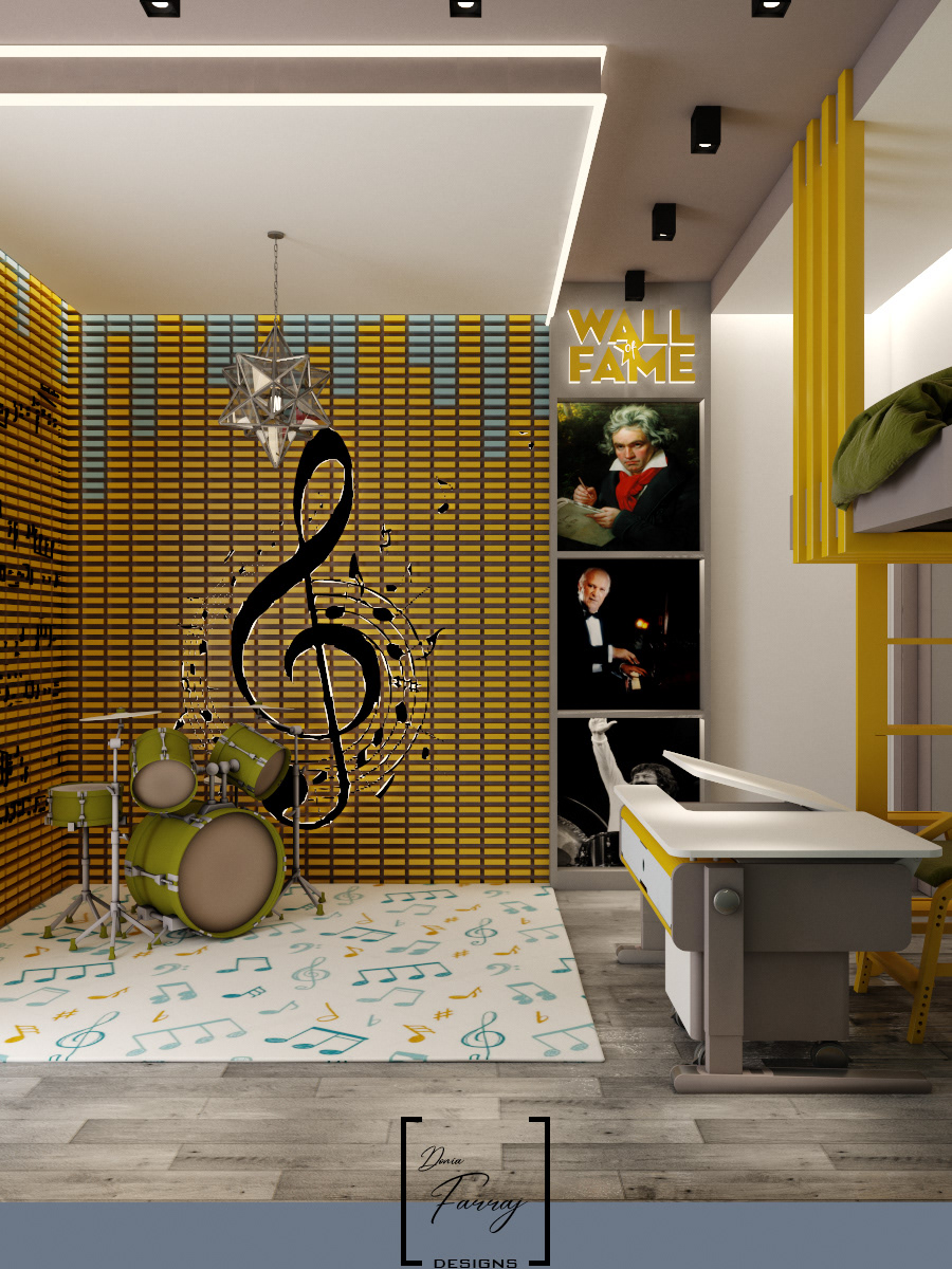 bedroom design dreamer fame Interior interior design  kid melody music star