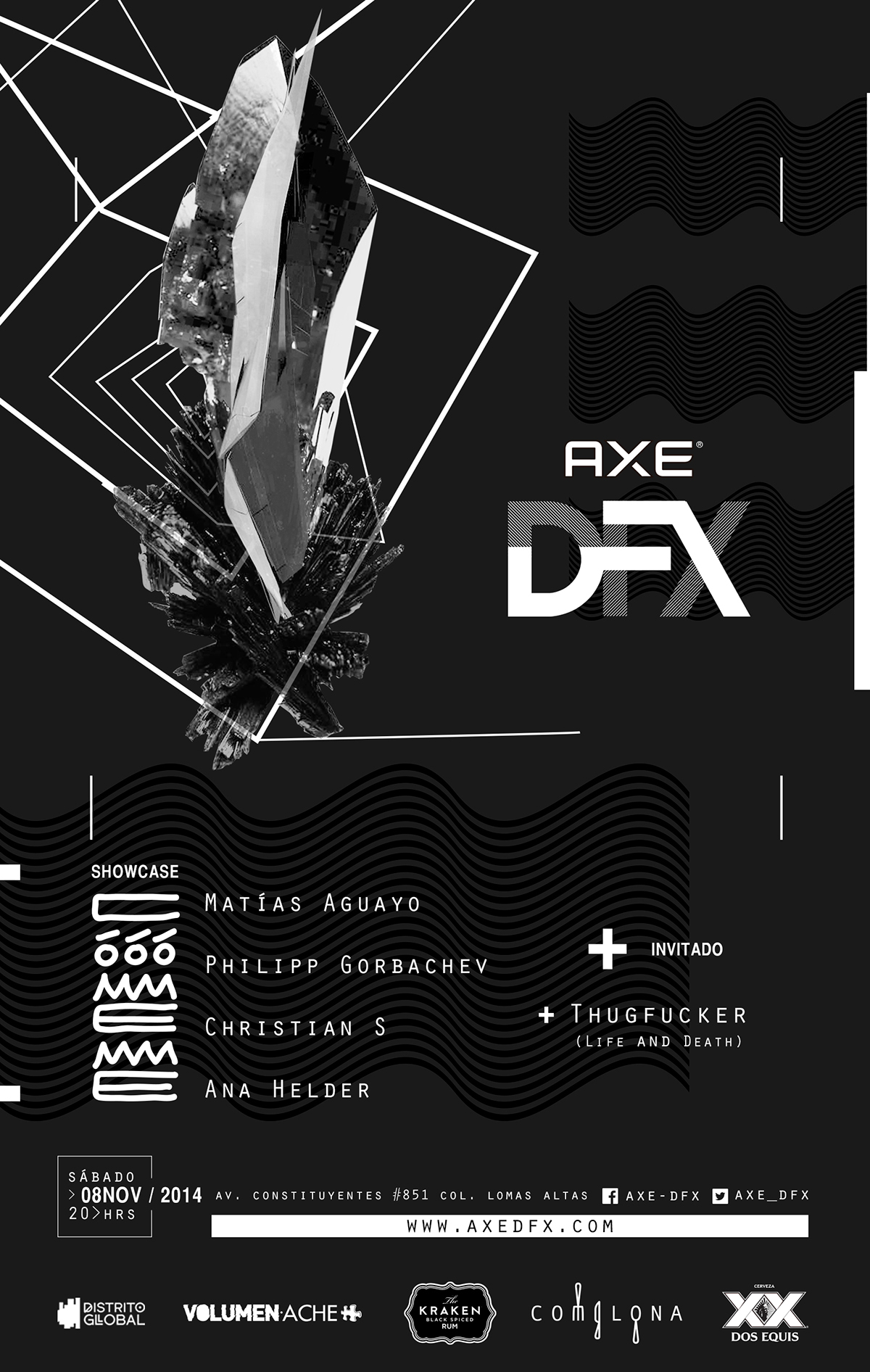 concert axe axedfx AXE BLACK distrito global Ache Producciones ache Art Director flyer art cartel concert cartel concert poster