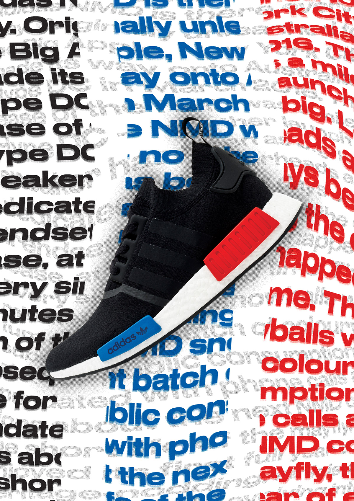 sneakers Nike adidas New Balance posters typography   air NMD encap trainers