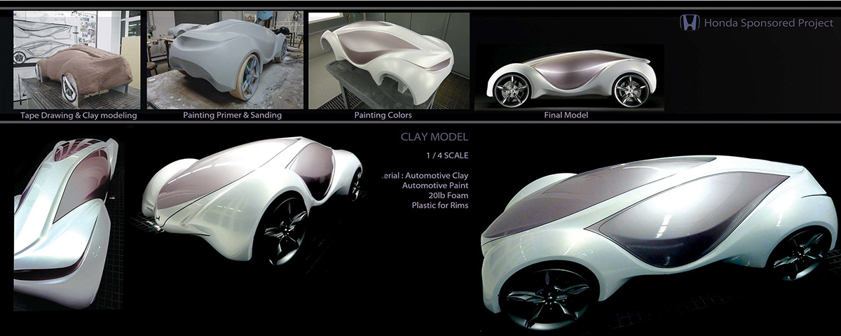 Alias  clay  automotive 3d modeling CHEVY Honda