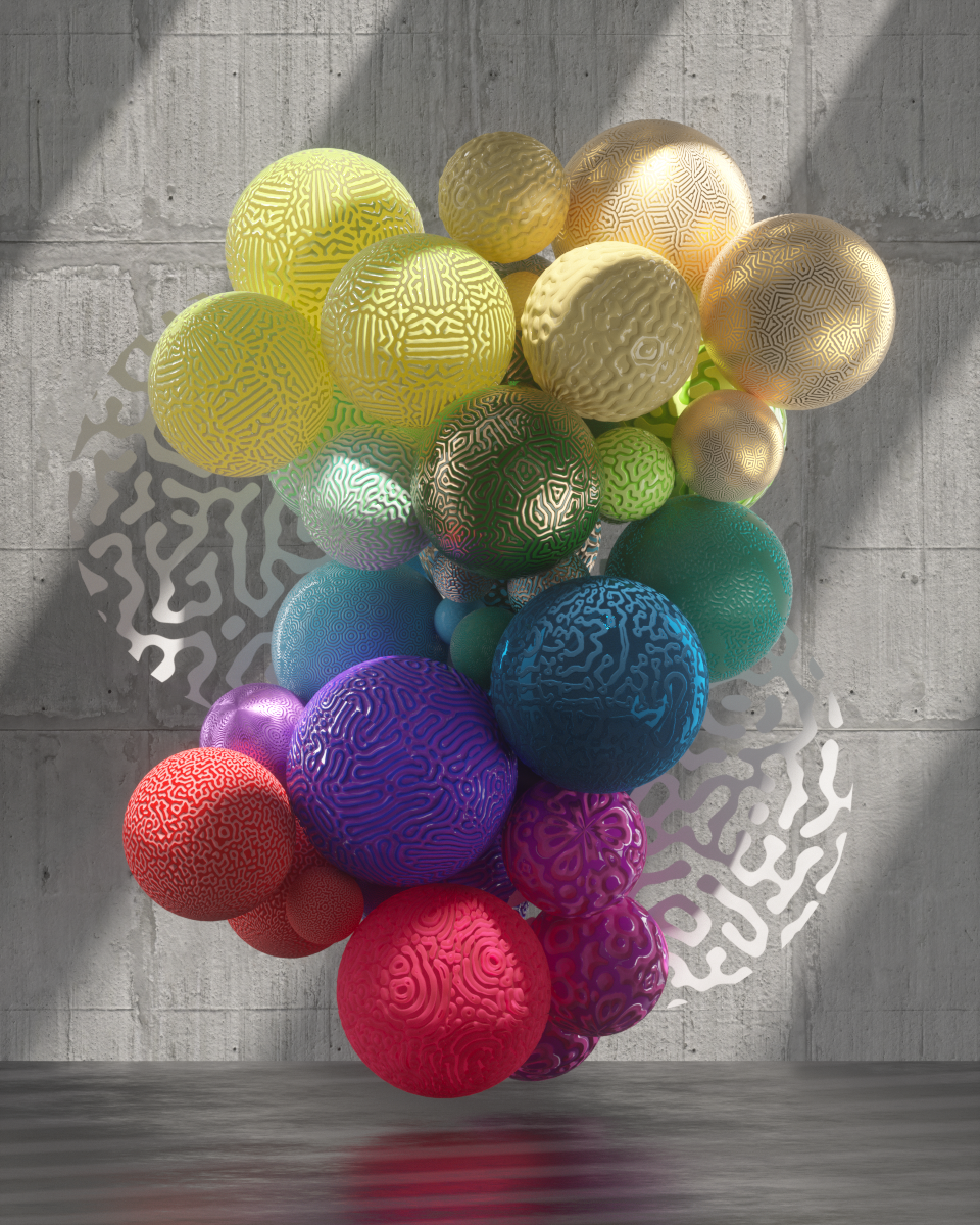 download Reaction Diffusion material textures assets octane cinema4d