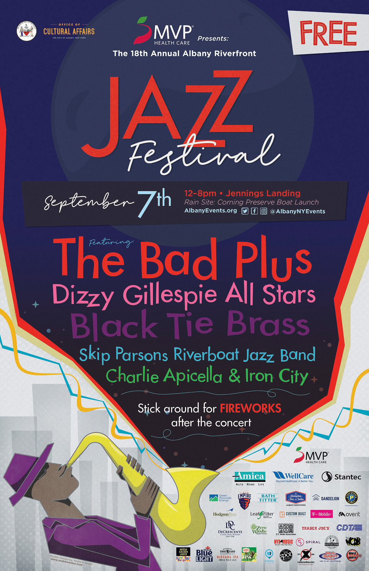 Albany festival jazz music New York poster