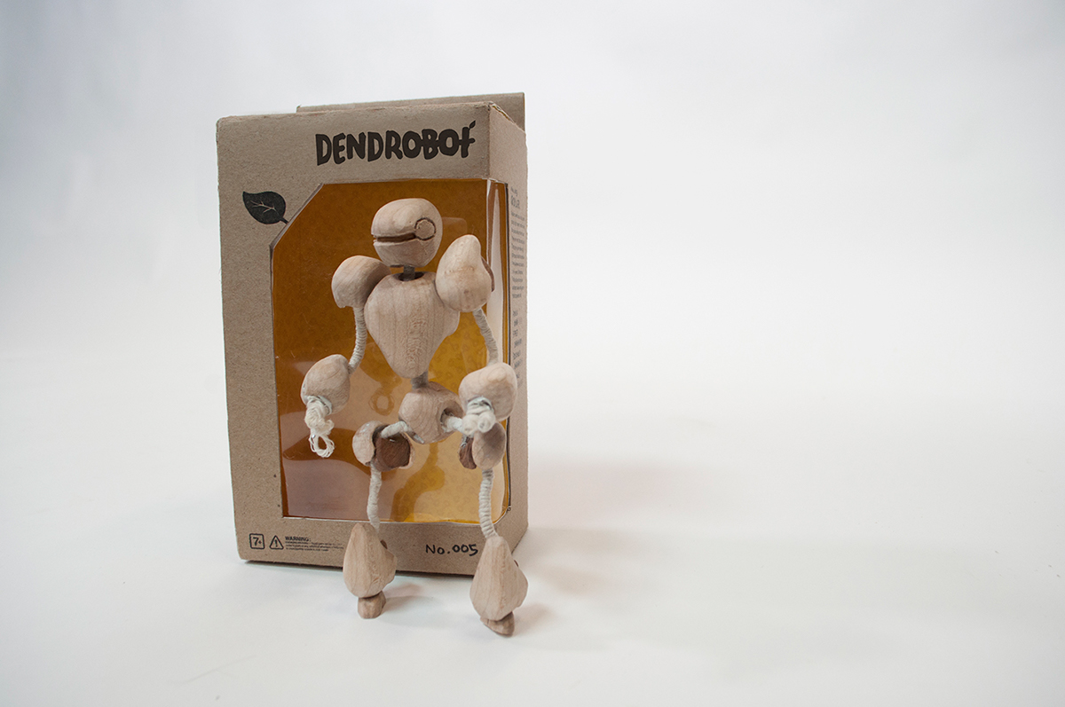 robot toy Packaging wood wooden Organica figures product