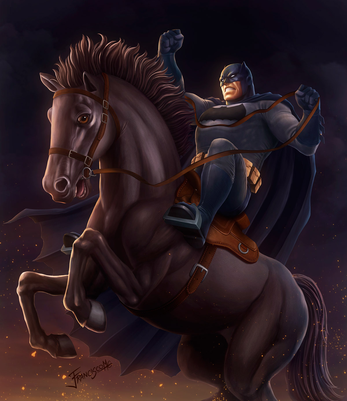 batman dark knight horse