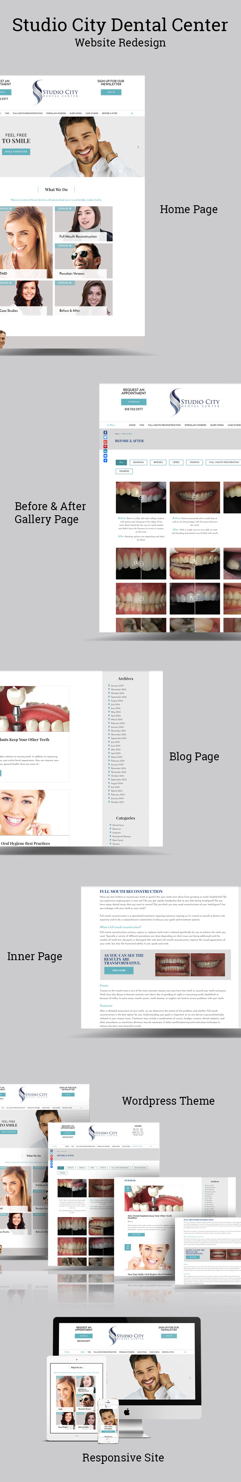 Web Design  web development  dental website wordpress theme