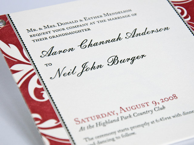 Invitation invite wedding letterpress