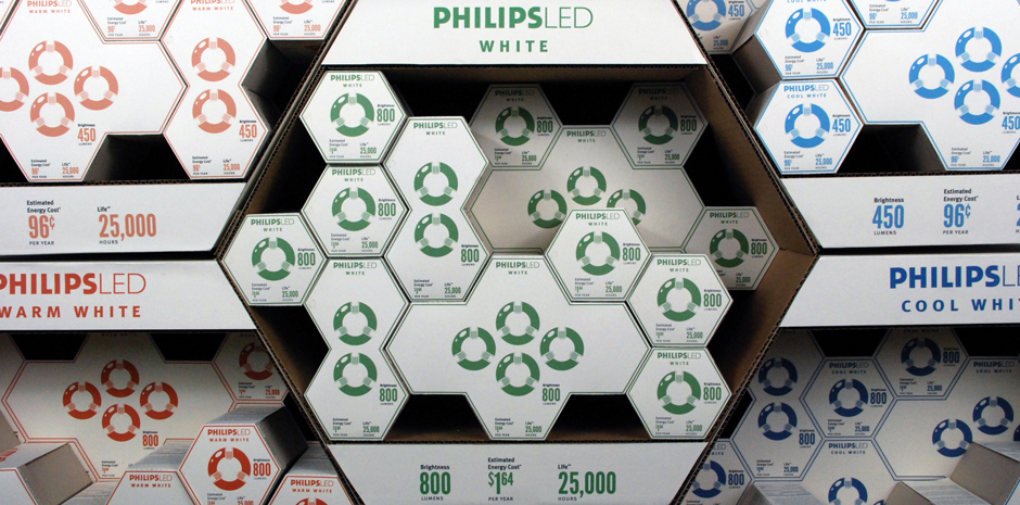 Philips led paper engineering folded paper light bulb paper engeering Bryant Yee