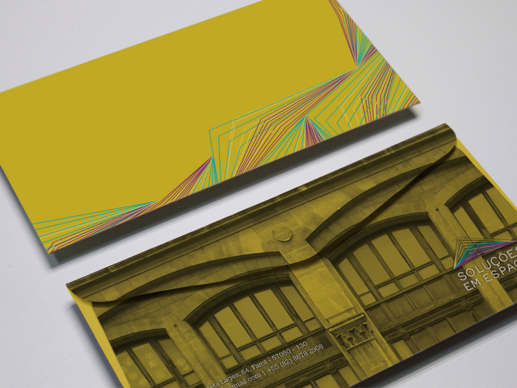 Architecture Office buildings colorful envelope business card