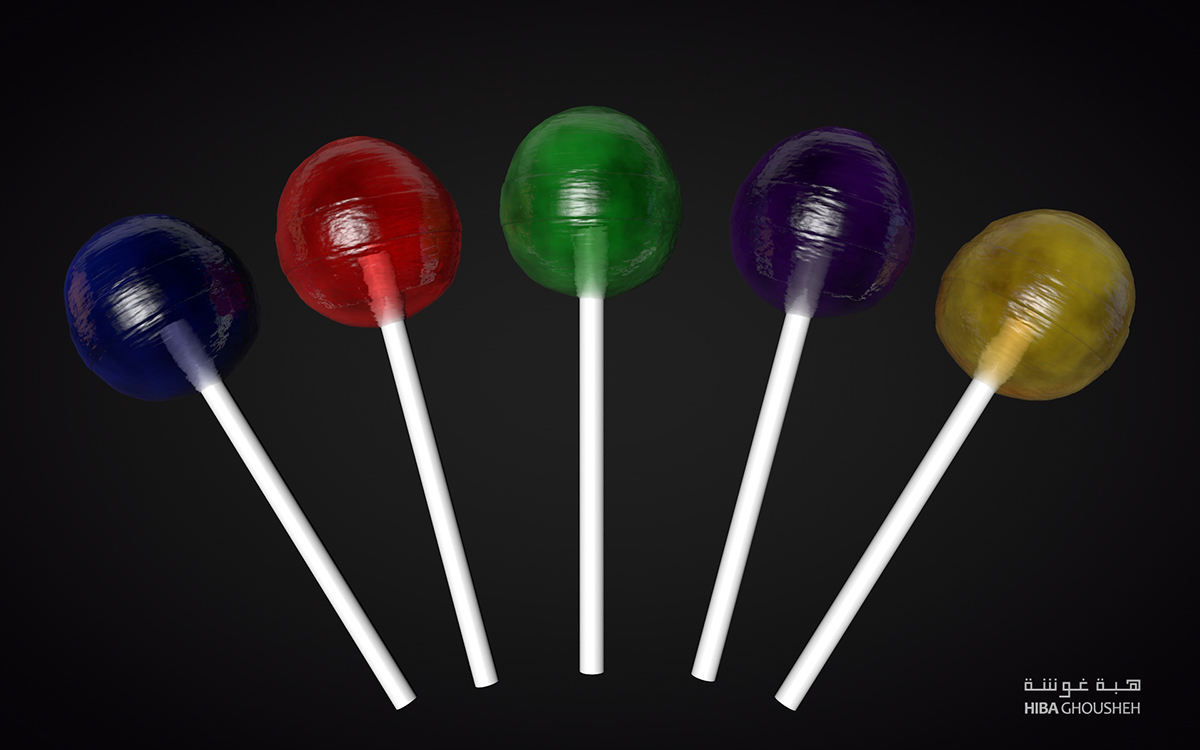 lollipop cinema4d realistic Candy