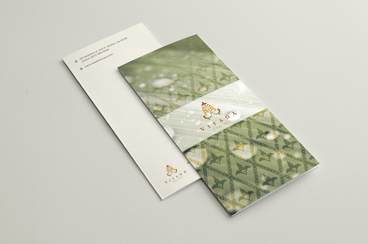 design Corporate Identity Thai Spa brochure trifold logo business card