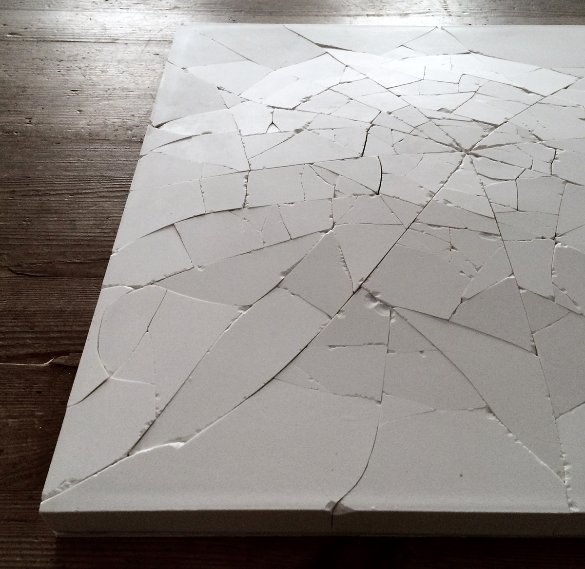 porcealin surface concept flexible ceramic design tile broken