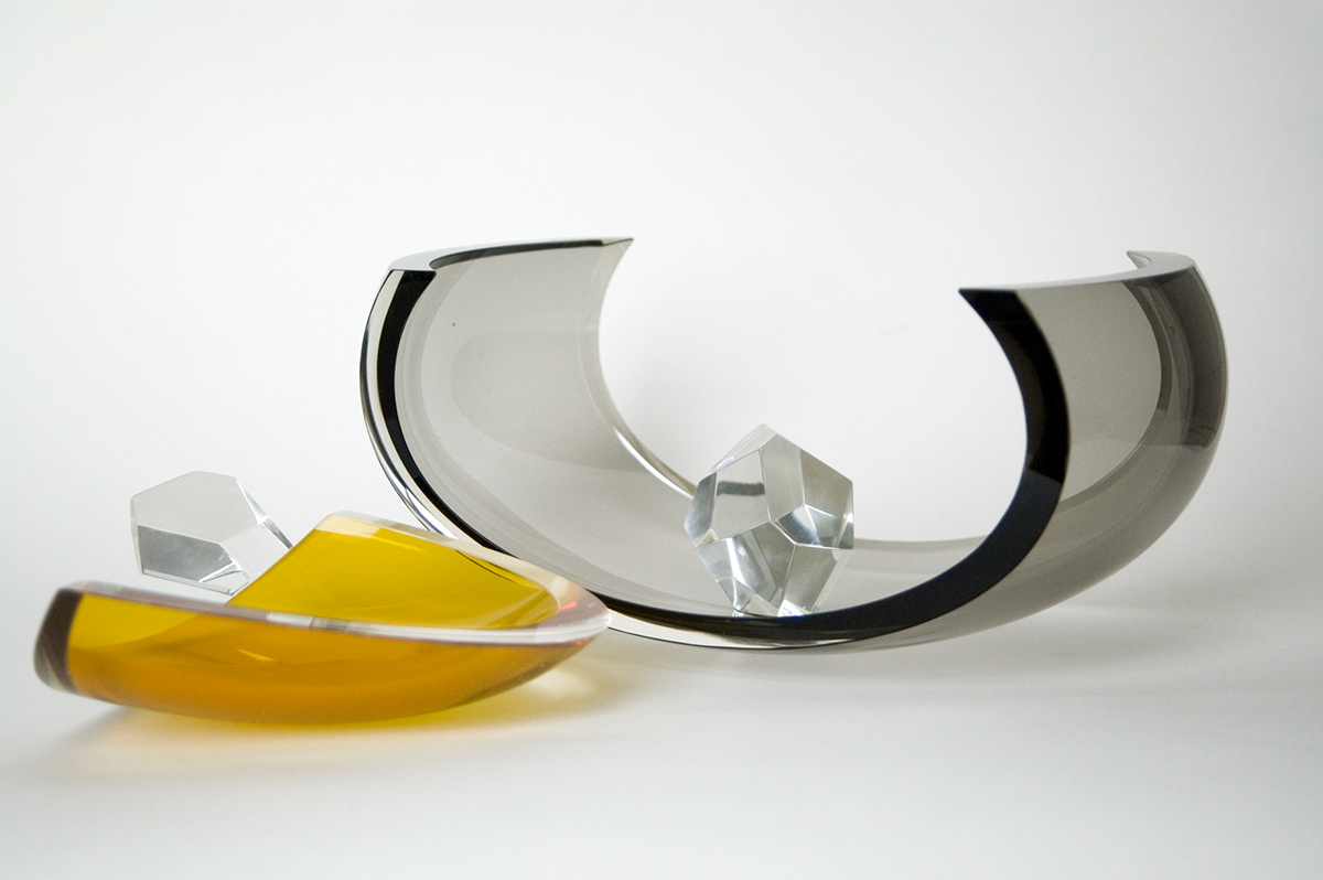 Matt Kolbrener hand made glass glass coldworking polished