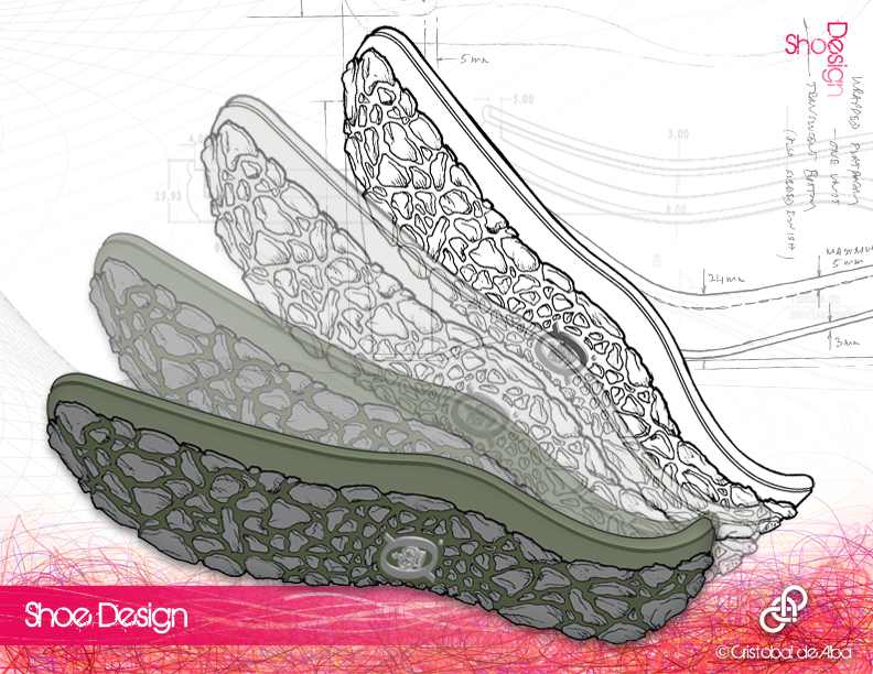 shoe design fashion design sketching CAD Design 3d design