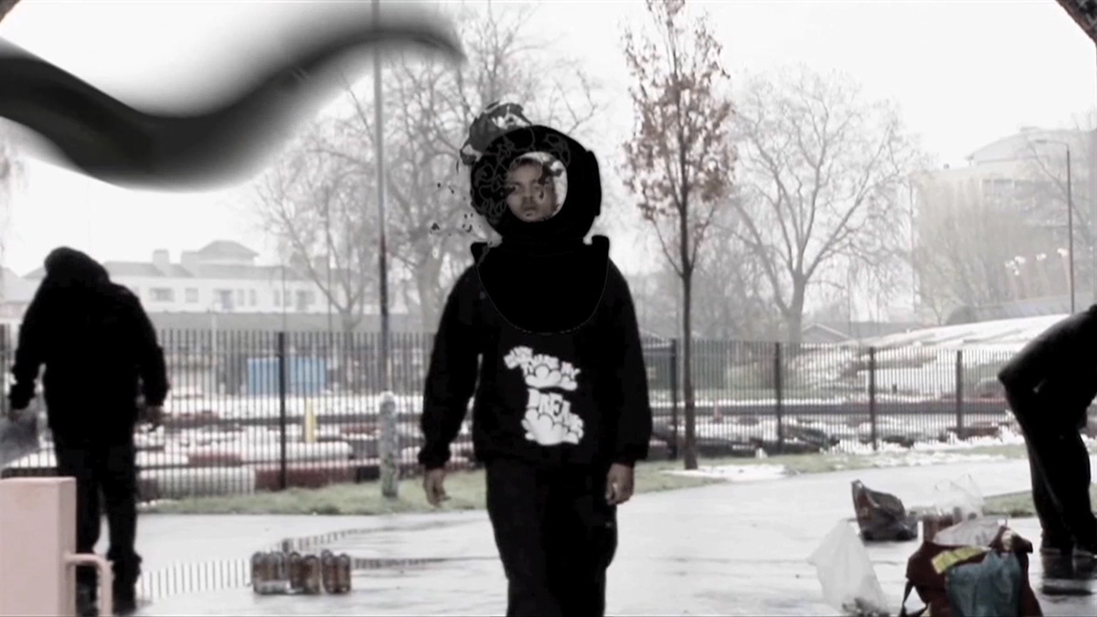 video  gangs The Warriors mc rap tenticles Deep Sea Diver Helmet spray can directing video Canon top boy graffiti walls rapping Jay Z