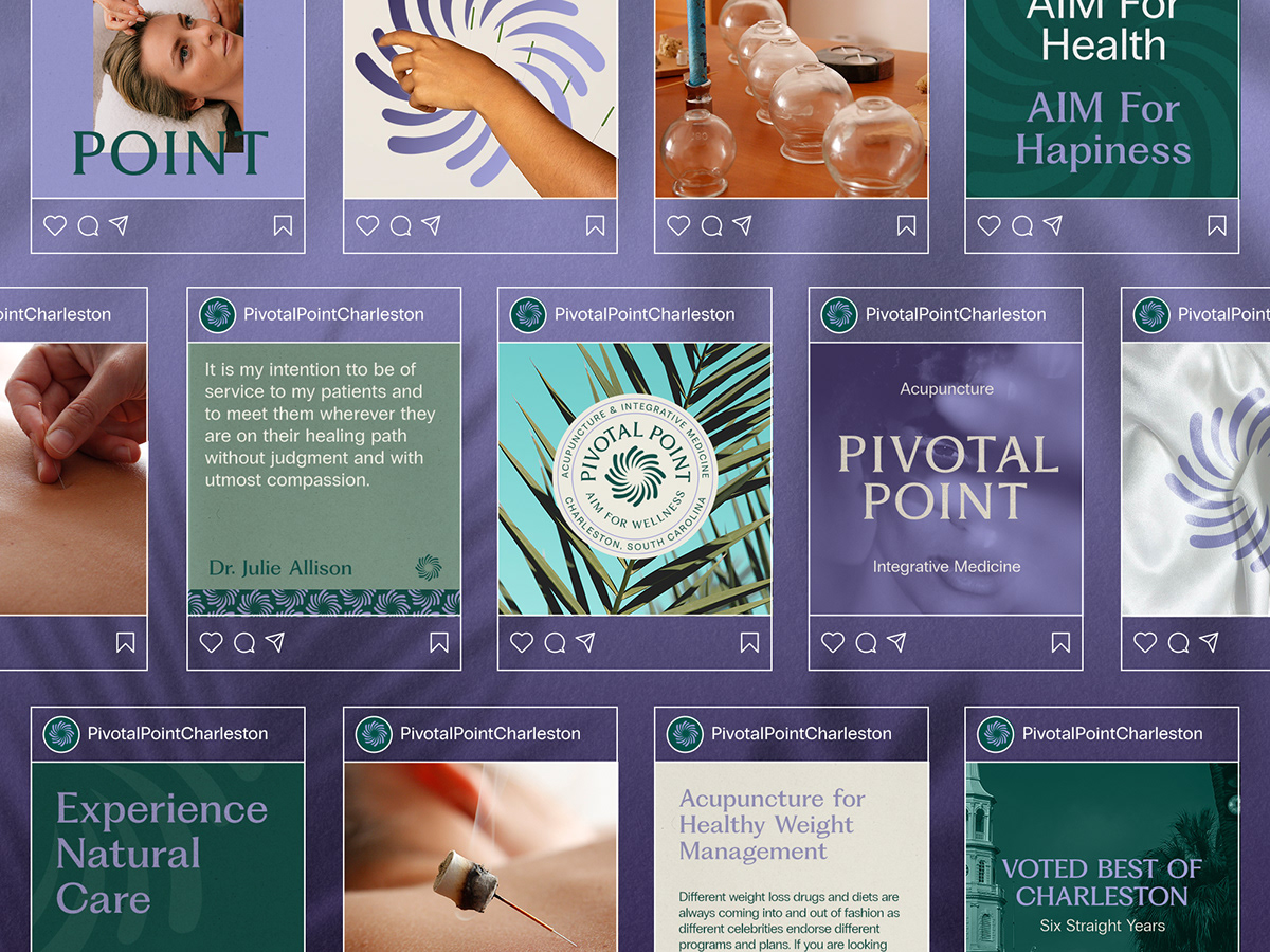 Wellness holistic acupuncture medicine Health identity Logotype healthcare geometry