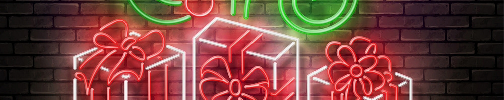 chrismtas neon vector new year xmas Holiday greeting card christmas Tree gift ILLUSTRATION 