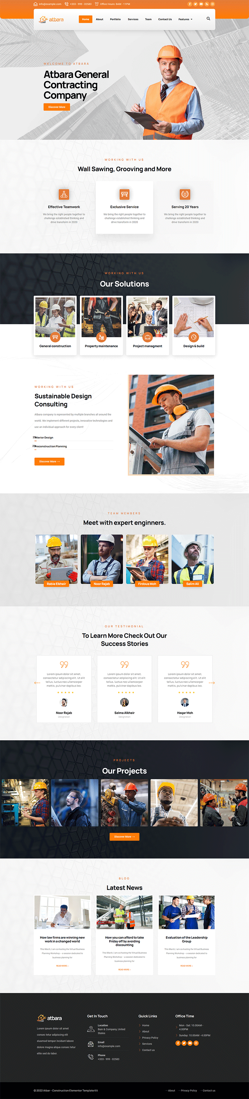Web Design  UI/UX Figma construction website contracting business custom web design online presence professional builders