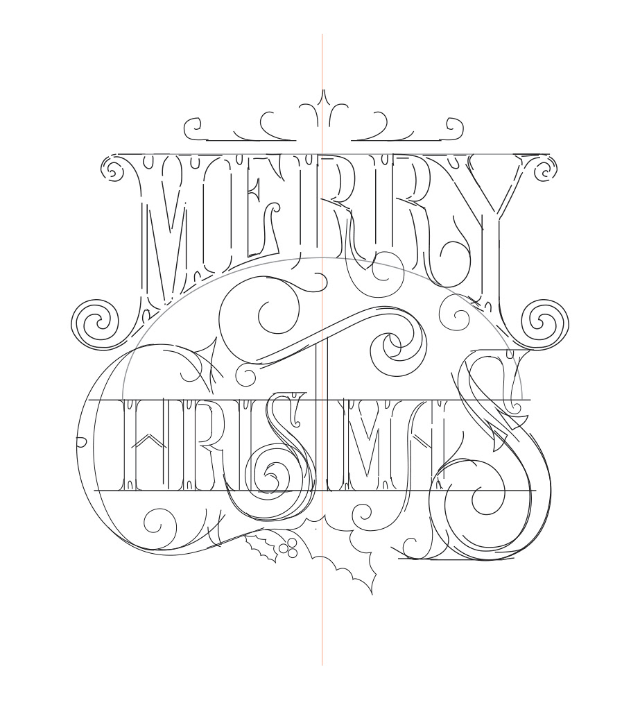 lettering product design  Christmas graphic design  type design Logo Design etching