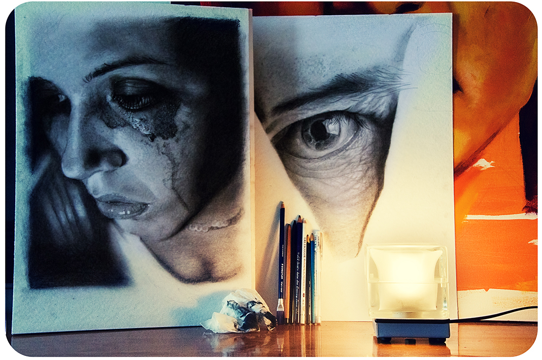 drawings charcoal pencil photorealism photorealistic eye