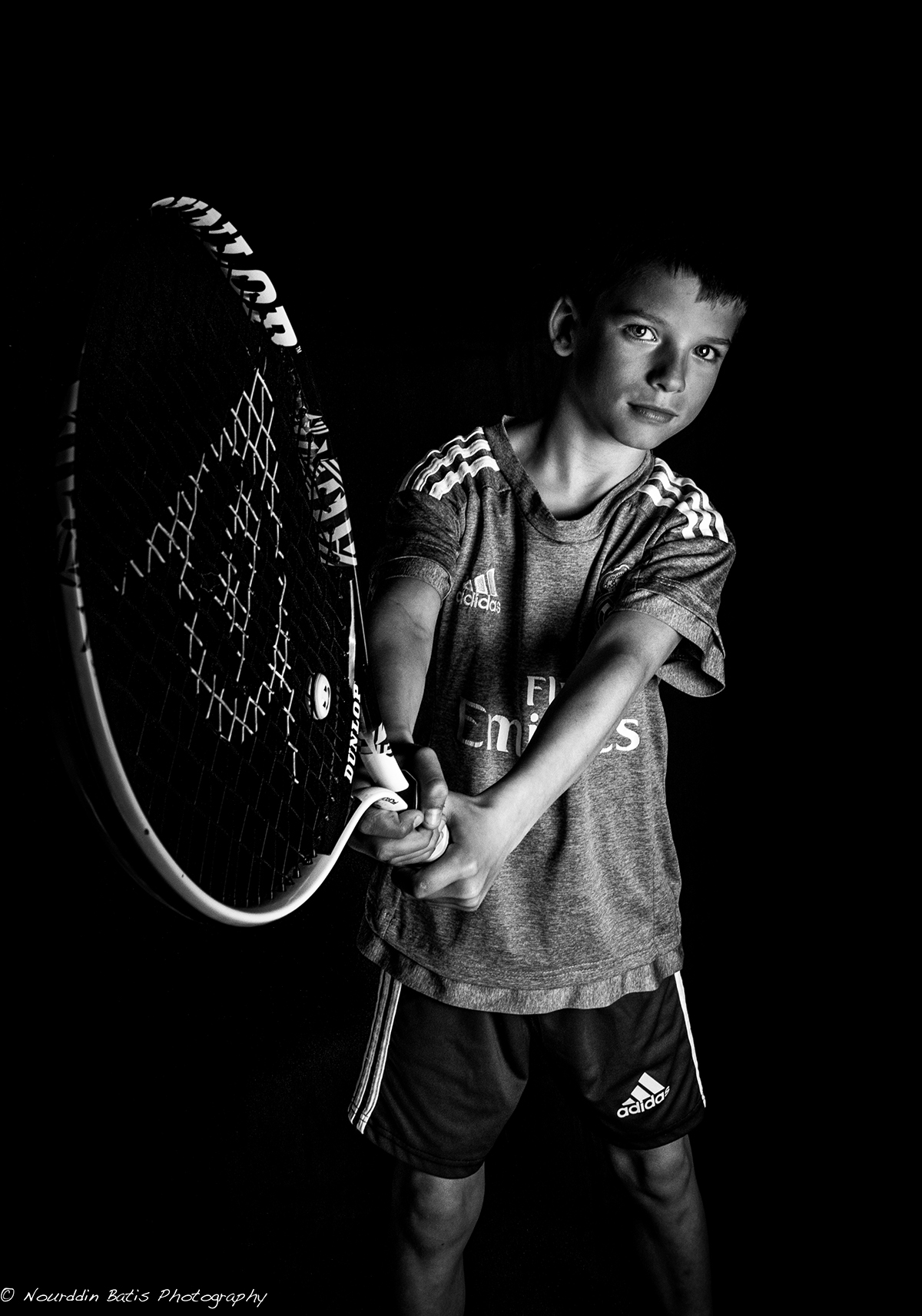 low key portrait tennis sport belgium black and white Nikon D5300 50mm