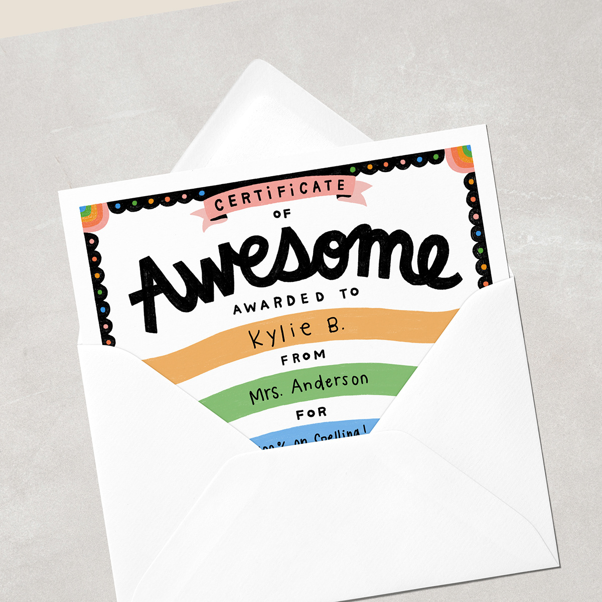 Fun certificate design kid design graphic design  Drawing  awesome