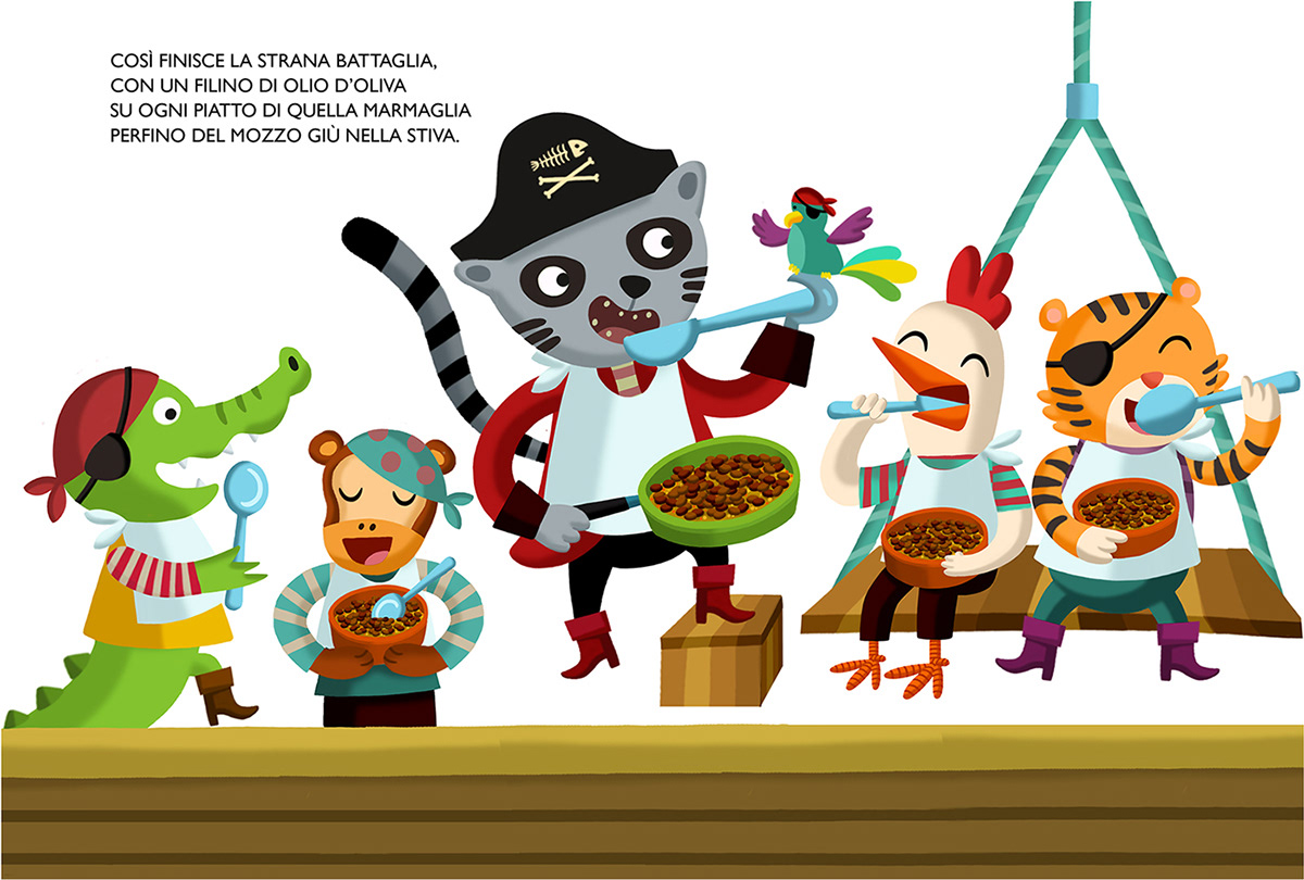 adventures animals illustration Character design  childrens book childrens illustrations kids Ocean Picture book pirates ship