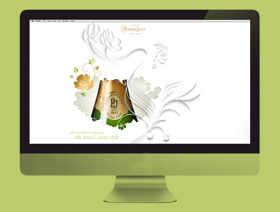 paper Perrier-Jouet Website Champagne quilling