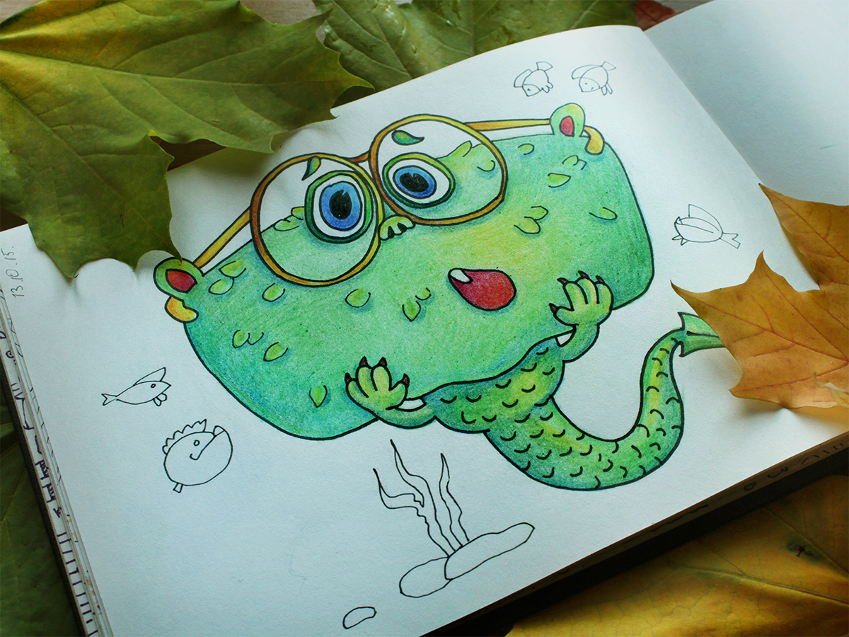 art Illustrator Colorpencils sketchbook sketching liner Character witch monster
