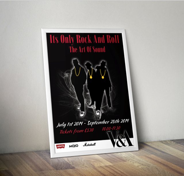 rock and Roll V&A musuem posters tickets Badges Rock And Roll