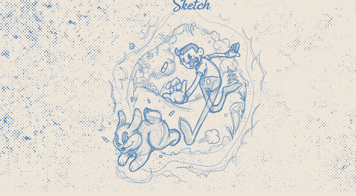 art cartoon digital draw fleischer ILLUSTRATION  martin broth poster rabbit sketch