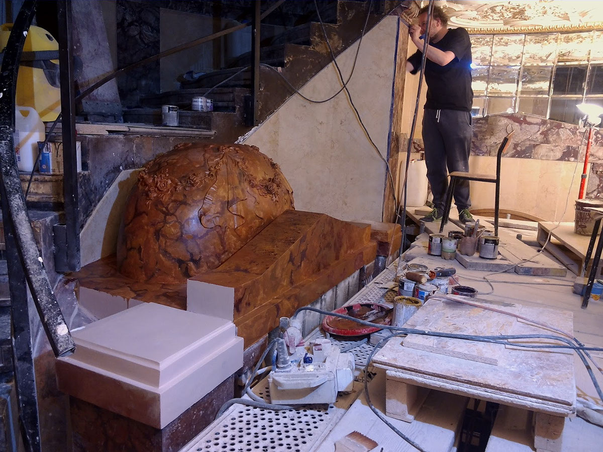 marbling Marble painting   art reconstruction renovate fresco marbled handcraft interiordesign