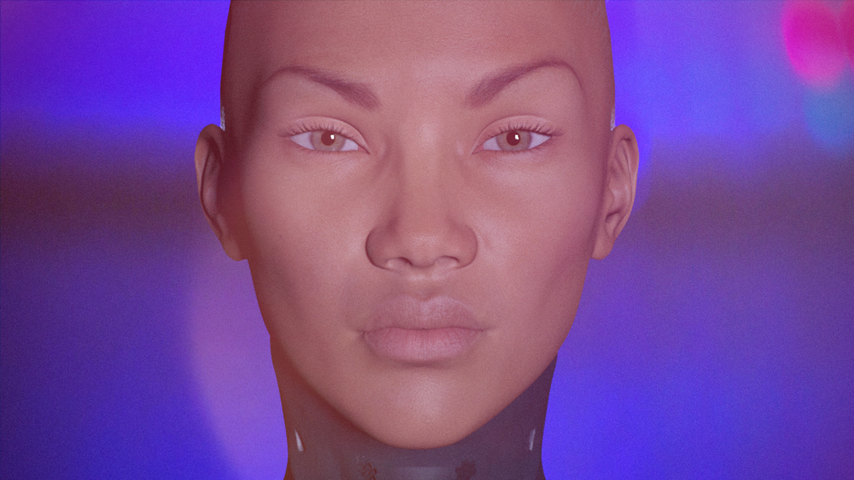 Cyberpunk Zbrush cinema4d black woman typography   3D characterdesign Character futuristic conceptart