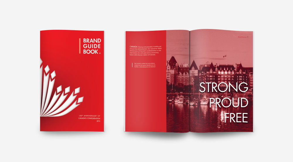 logo brand brandguide guidelines Guidebook brandbook page Layout Canada anniversary Brand style stylebook canada150