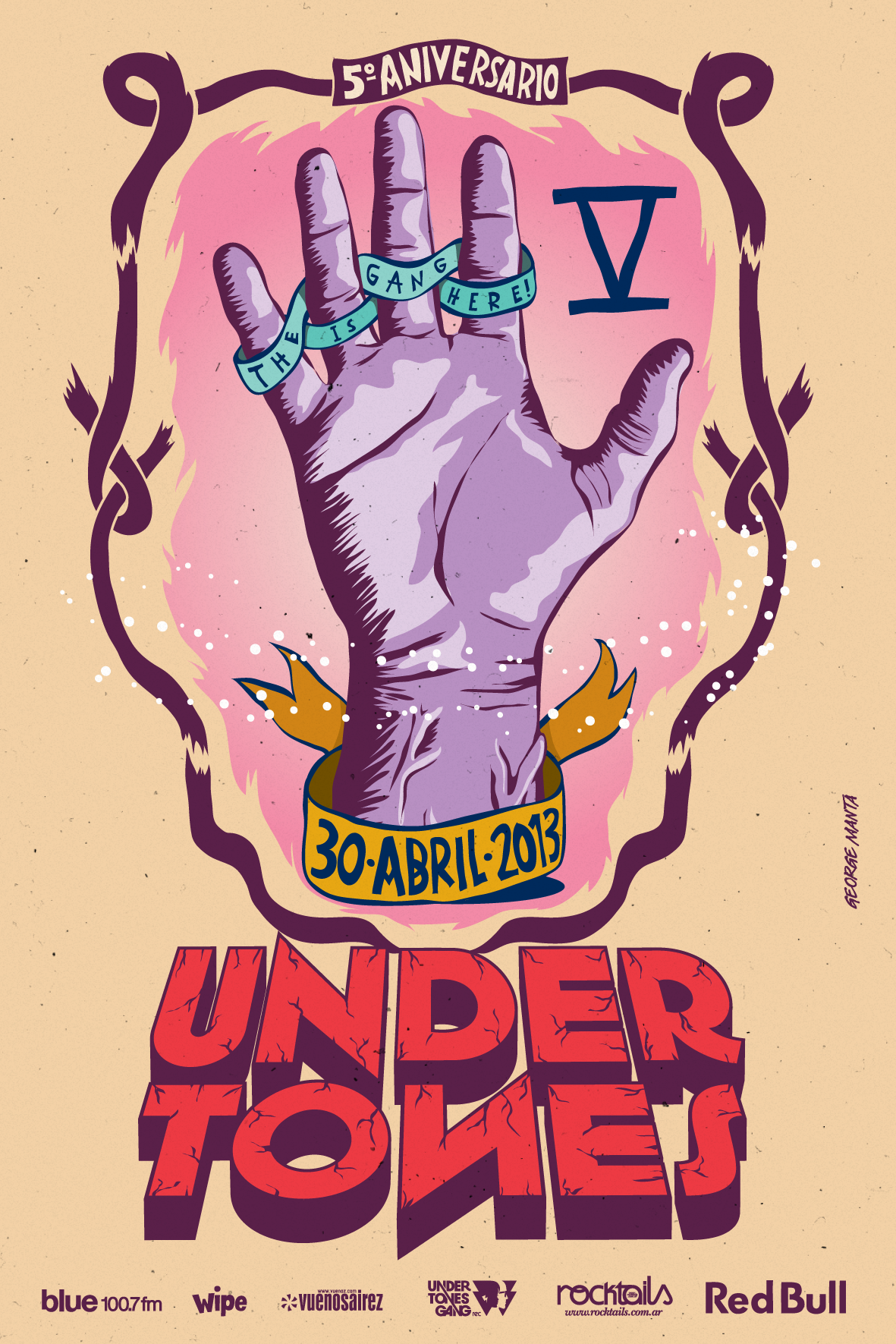 poster design party festival buenos aires undertones flyer
