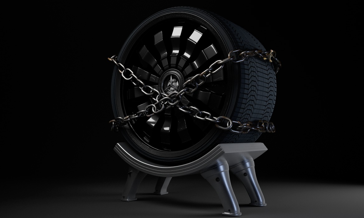 Eryk Mielcarek  InTimeMotion   cinema 4d modeling vray Render Mercedes Wheel